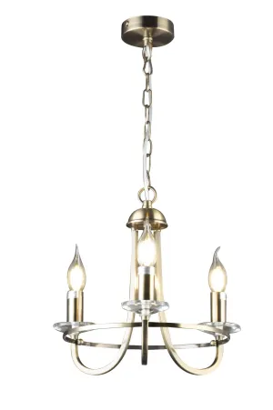 1813ab 3 Light Antique Brass