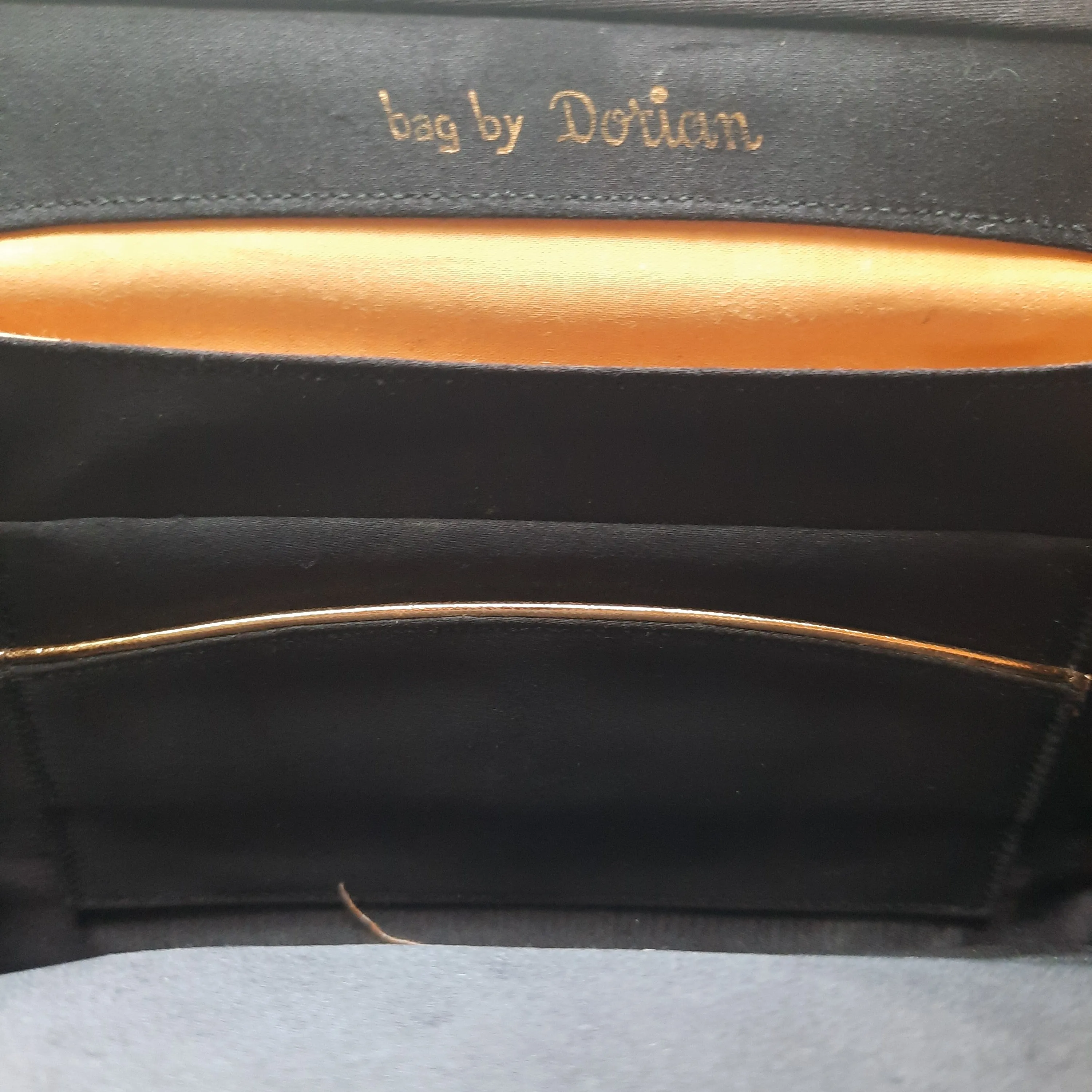 1950s Vintage Black Satin Clutch | Bag by Dorian