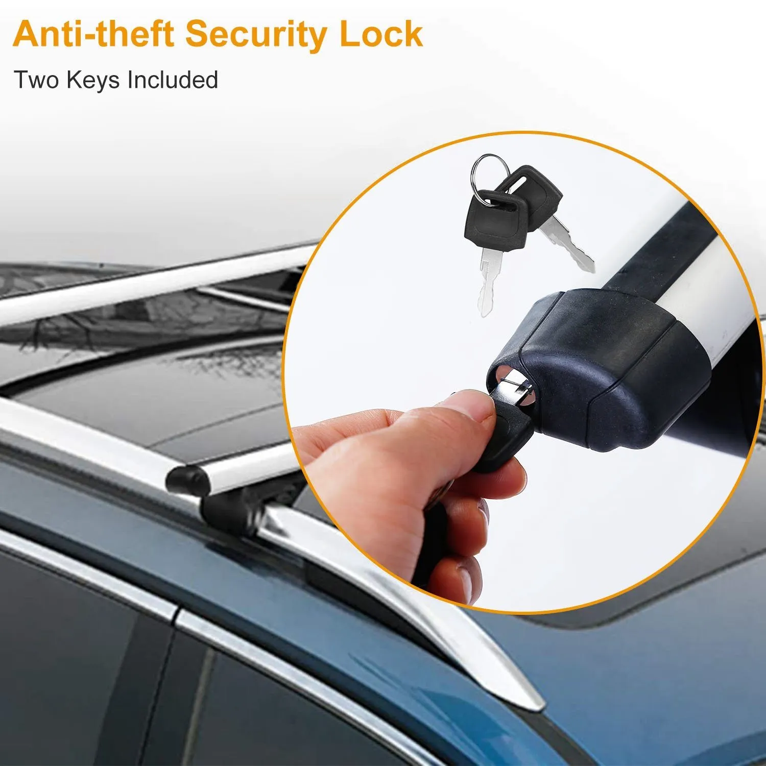 2-Pieces: Car Roof Top Crossbar Rack