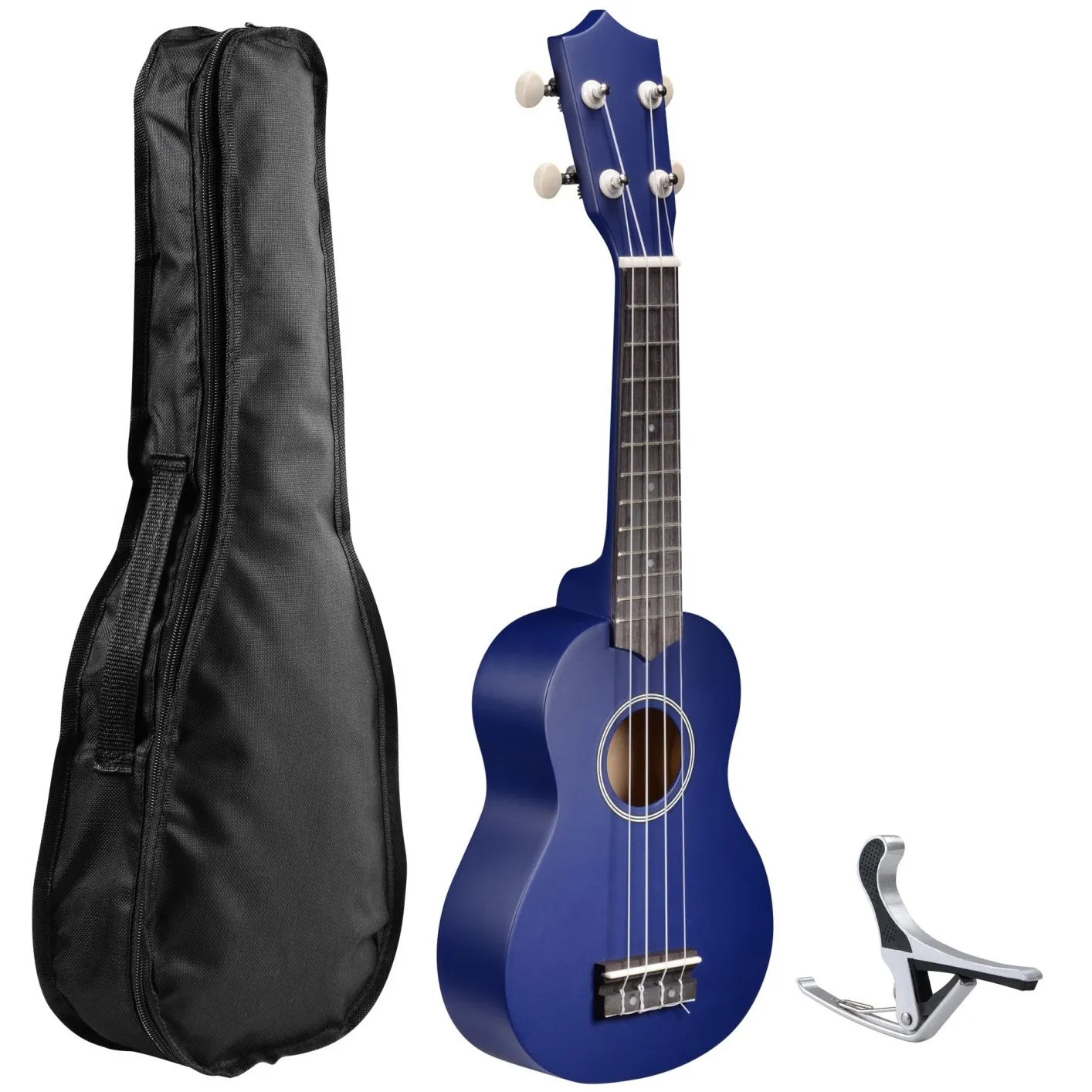 21" 4 String Ukulele Hawaiian Guitar Concert Music Show Talent Gift w/ Bag Tuner Dark Blue