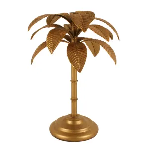 39cm Brynne Palm Tree Iron Candle Holder