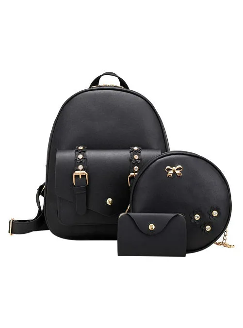 3pcs Autumn Winter Women Backpacks Set Rucksack