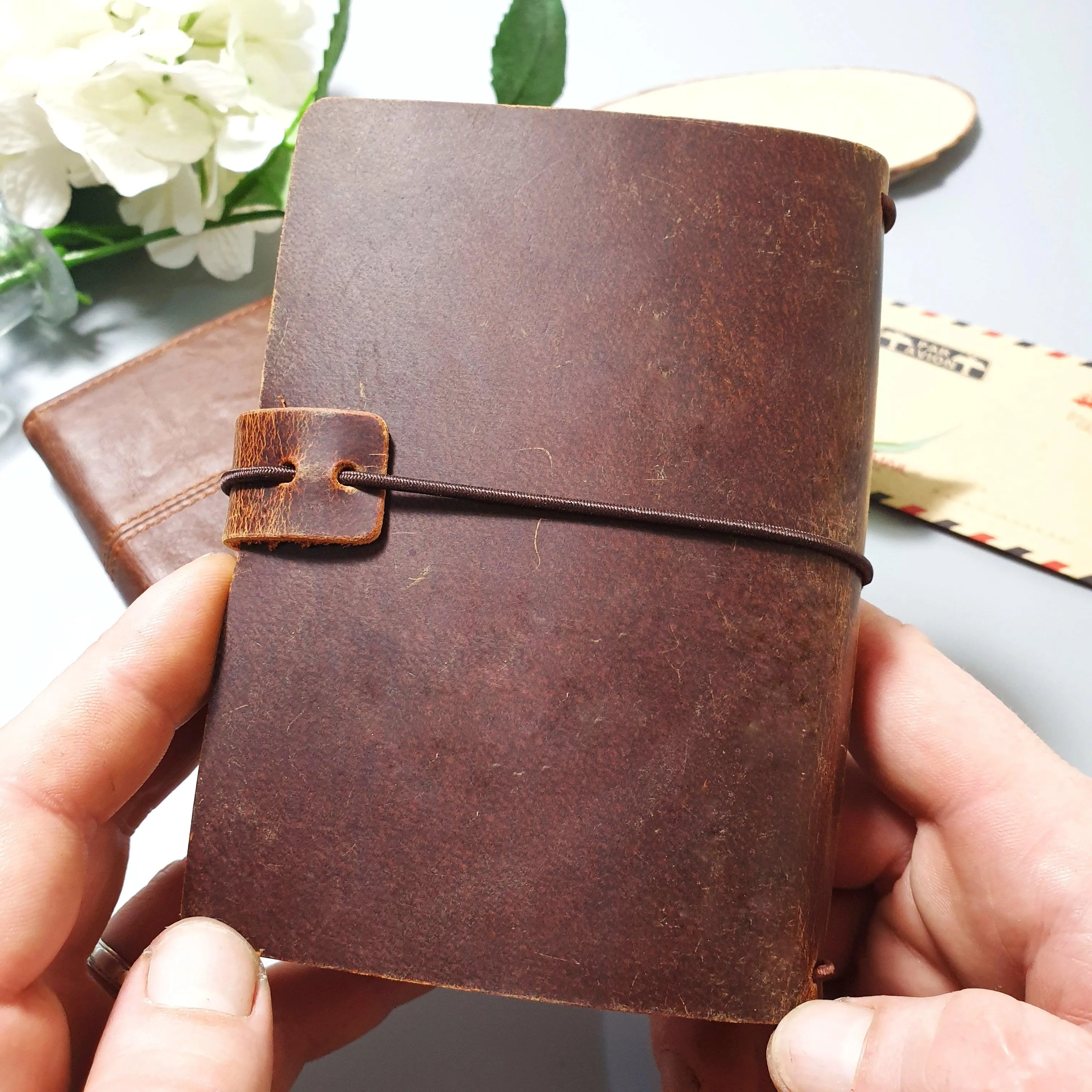 3rd Anniversary Leather Journal I Personalised Monogram Gift Idea