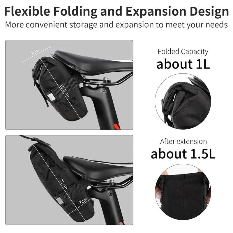 Adjustable Bicycle Saddle Bag Rainproof Reflective Seatpost Saddle Bag MTB Road Bike Bag Cycling Accessories