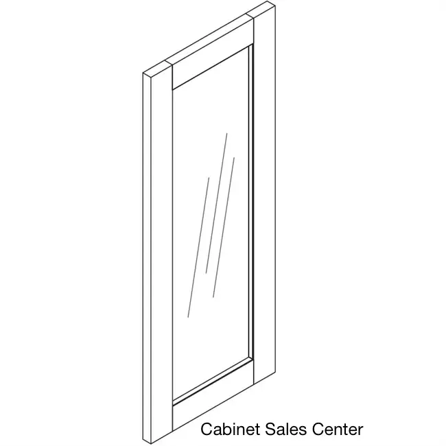 Aluminum Frame Glass Single Door - Modern Line