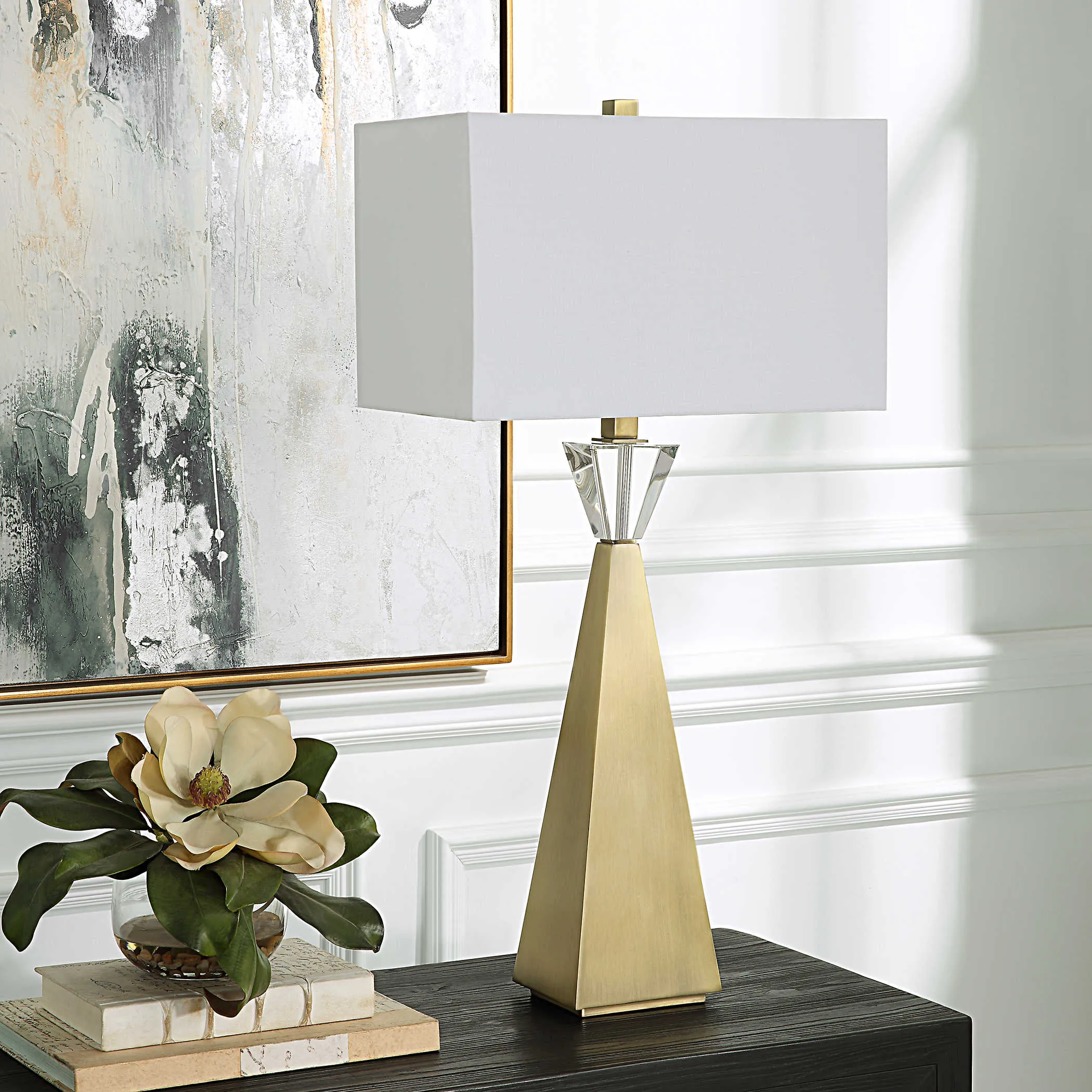 Arete Modern Brass Table Lamp