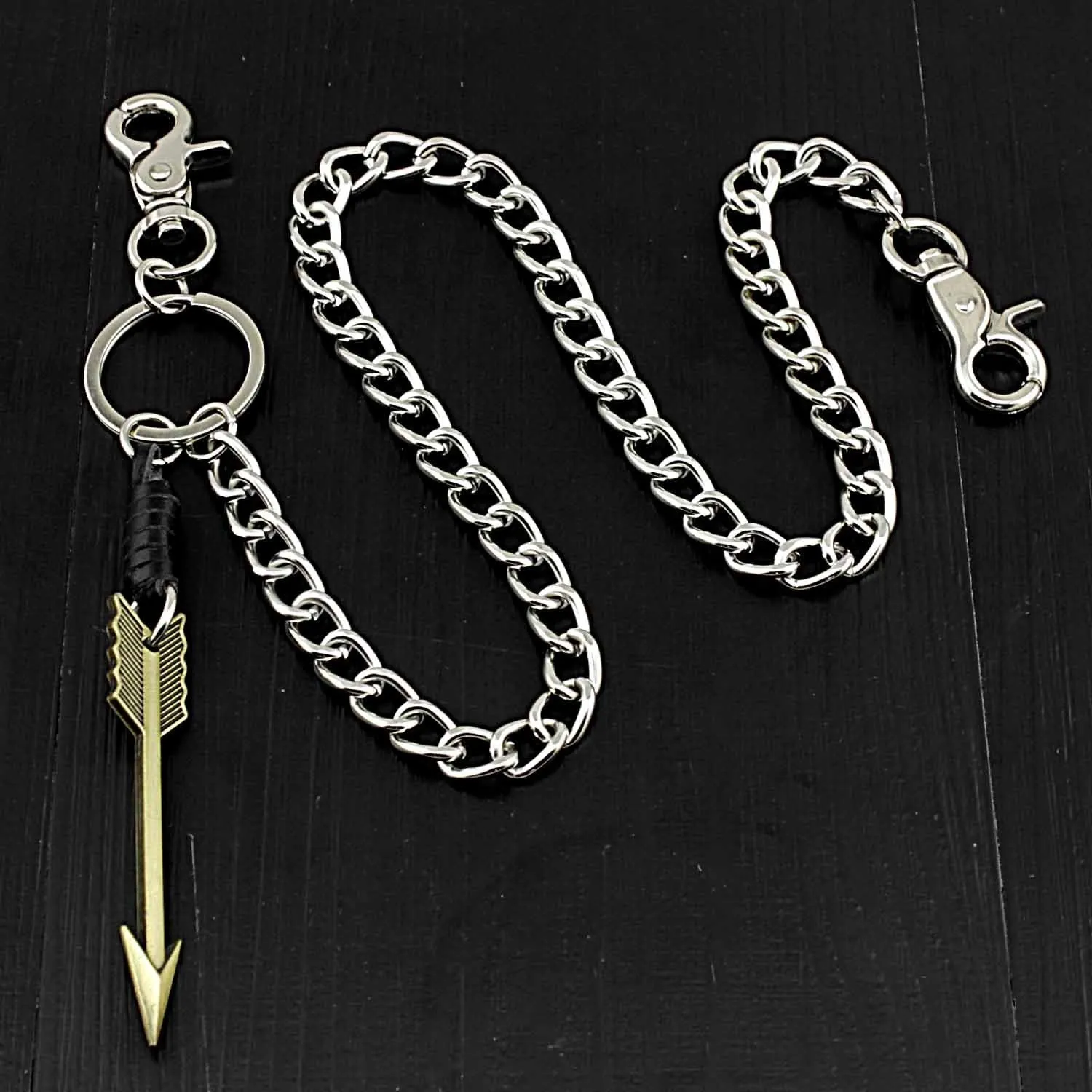 Arrow Charm Silver Punk Pants Chain Fashion Wallet Chain Biker Wallet Chain For Men