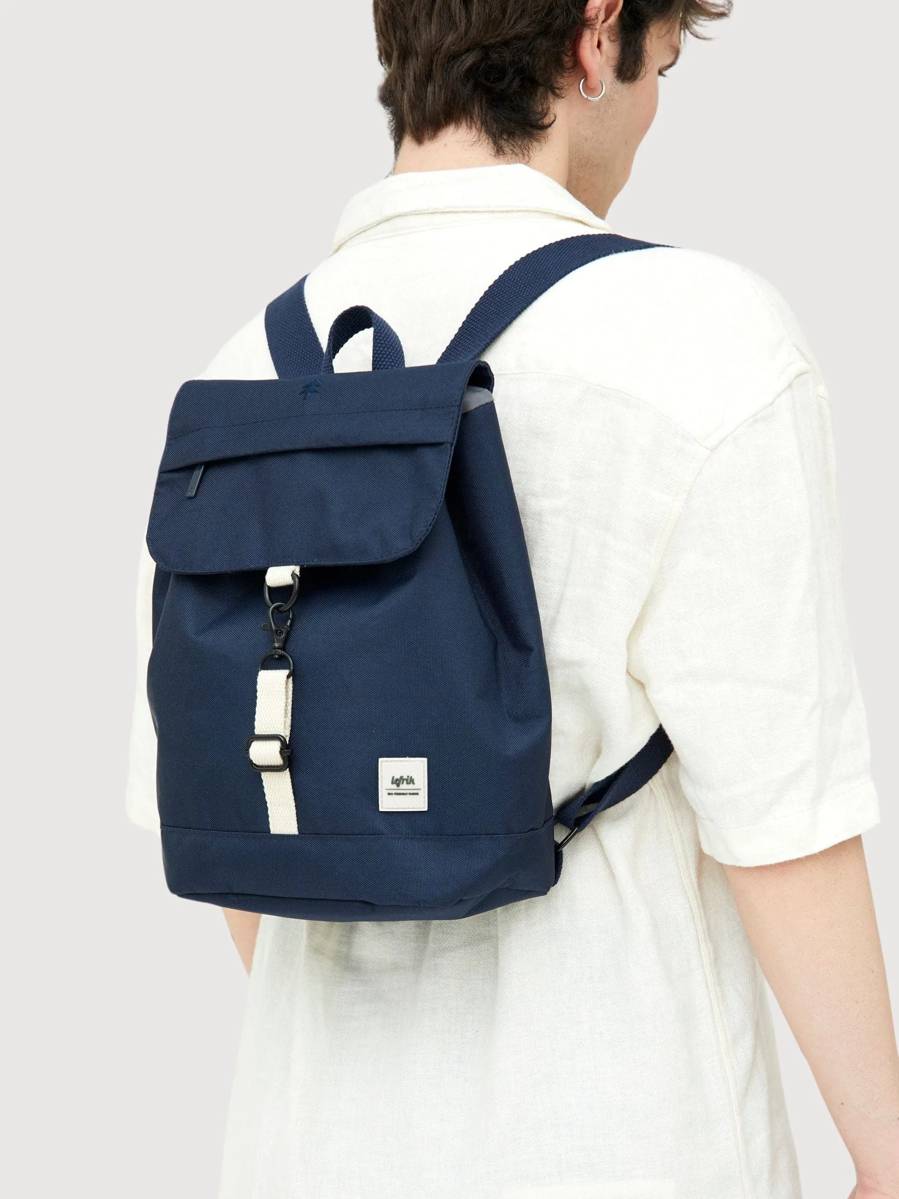 Backpack Scout Mini Navy Recycled Polyester | Lefrik