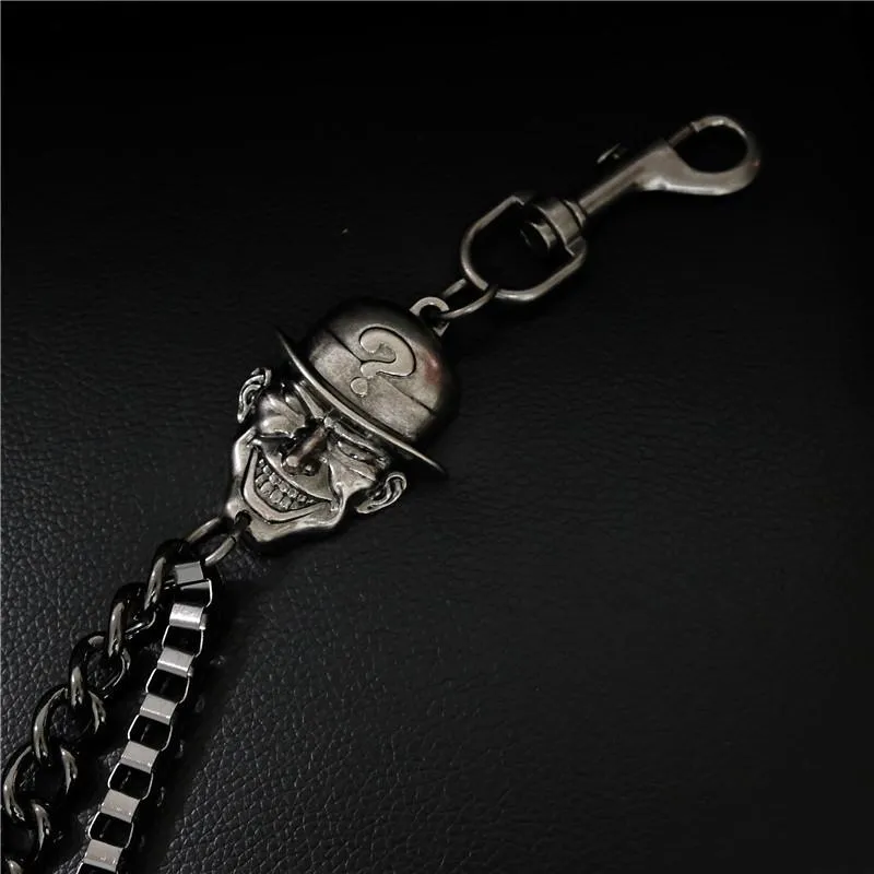 Badass Men's Black Wallet Chain Pants Chain Long Biker Wallet Chain For Men