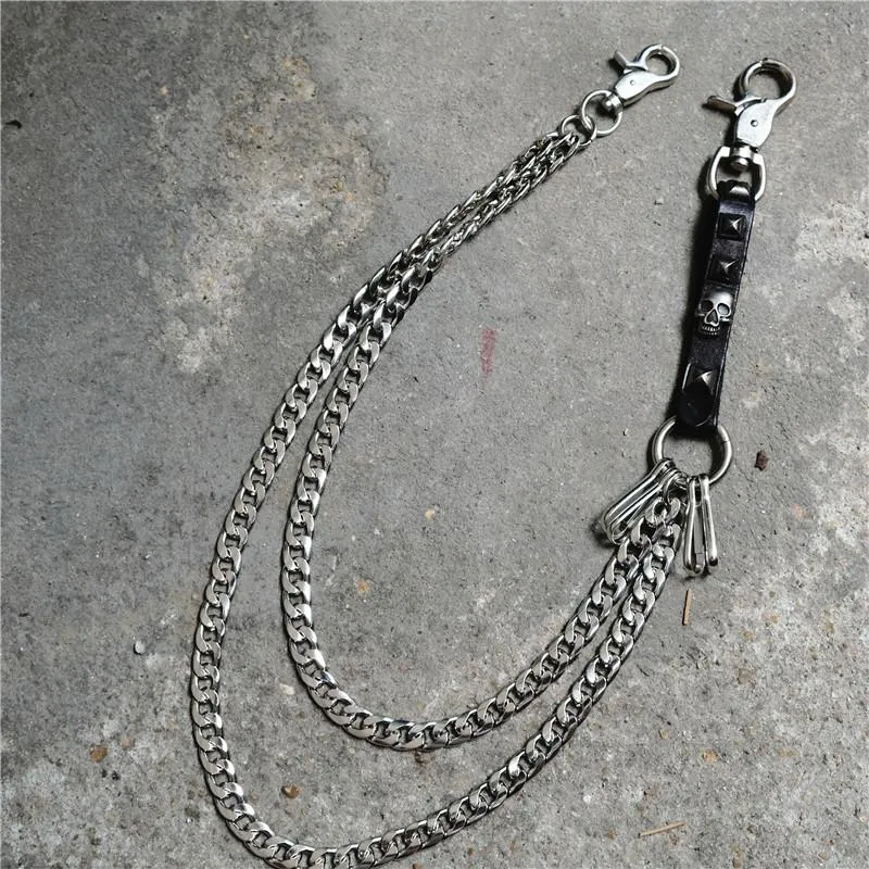 Badass Skull Wallet Chain Mens Two Layers Wallet Chain Pants Chain Trouser Chain