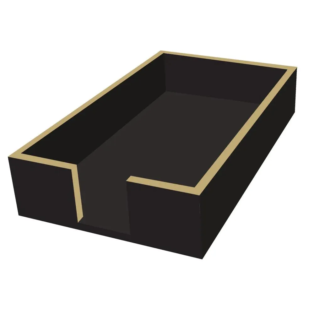 Black And Gold Guest Towel Napkin Holder