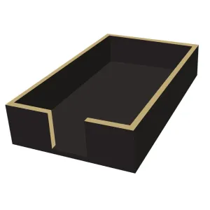 Black And Gold Guest Towel Napkin Holder