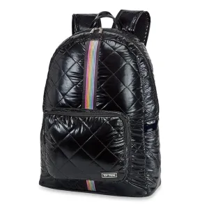 Black Diamond Stitch Puffer Backpack Rainbow Track Strap