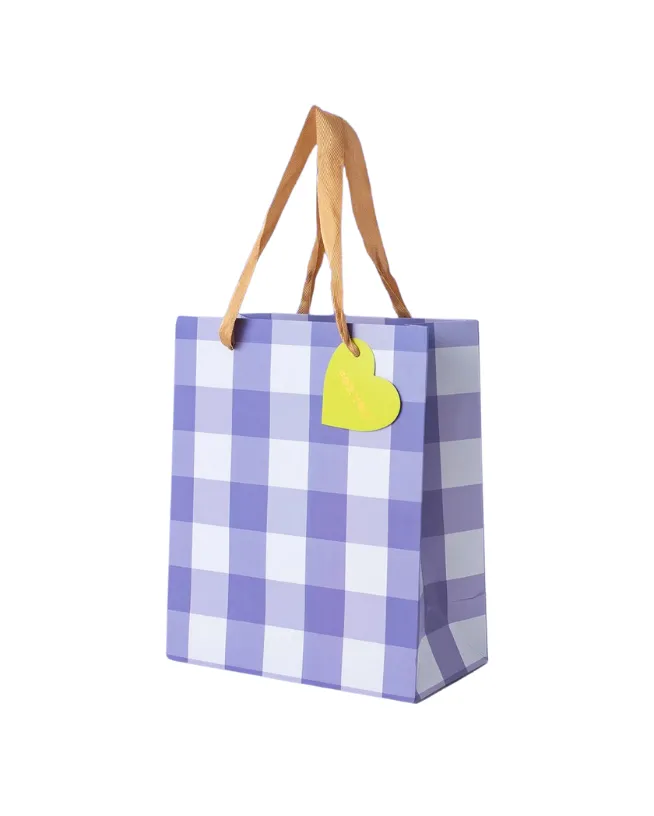 Blue Gingham Gift Bags