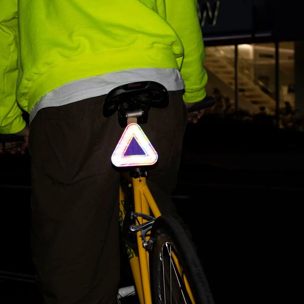 Blue Lug Triangle Bike Reflector (tie dye)