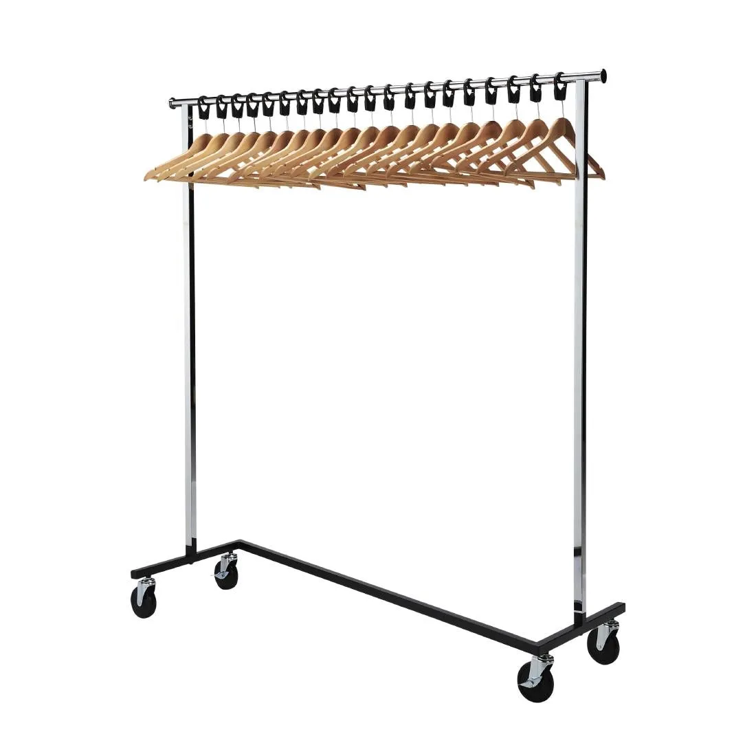 Bolero Garment Rail with 20 Wood Hangers