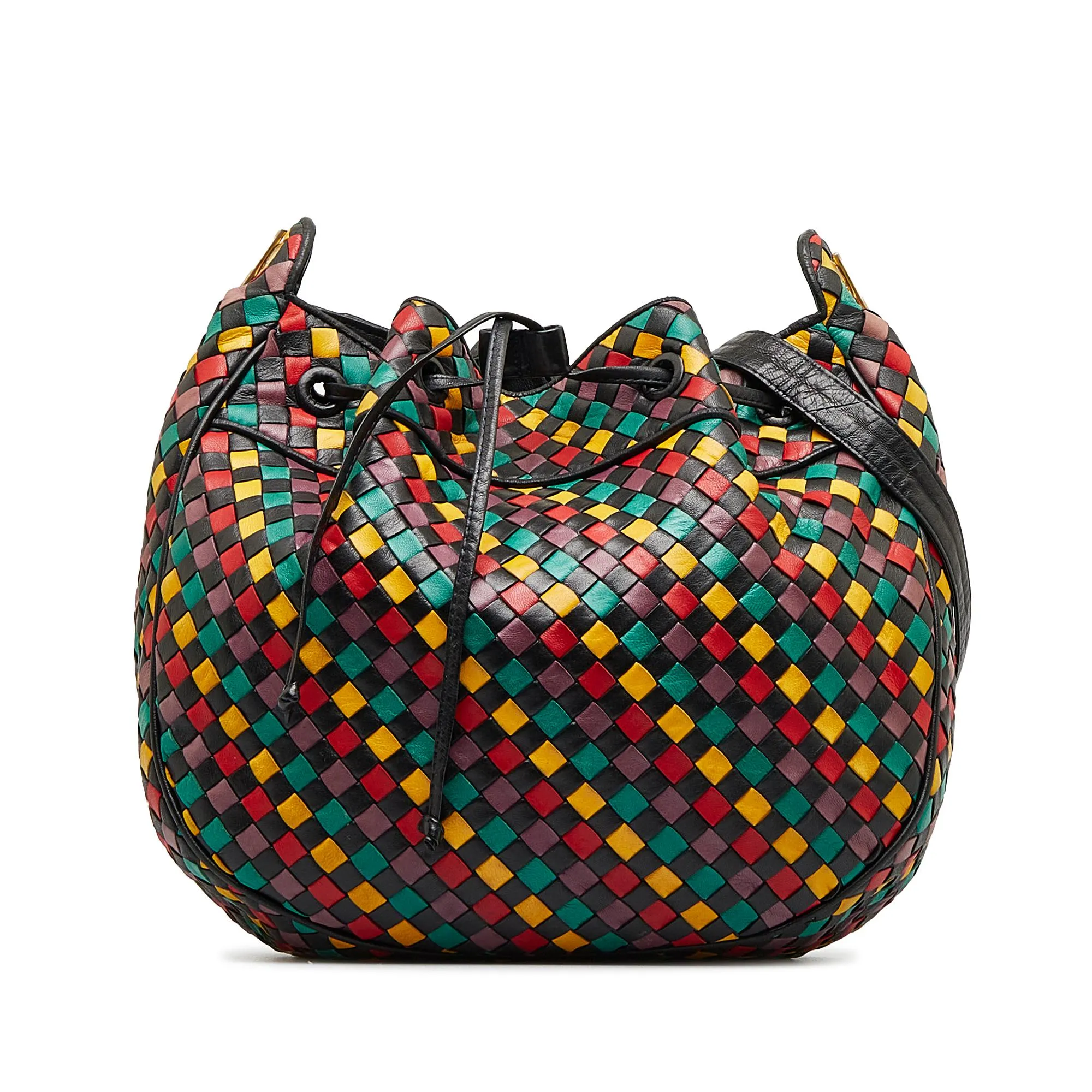 Bottega Veneta Intrecciato Multicolor Bucket (SHG-3YshaE)