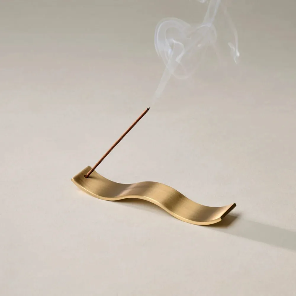 Brass Wave Incense Holder