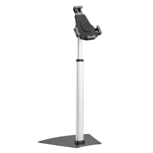 Brateck Anti-Theft Tablet Floor Stand with Built-in Height Adjust, Cable Management, Anti-skid Pads