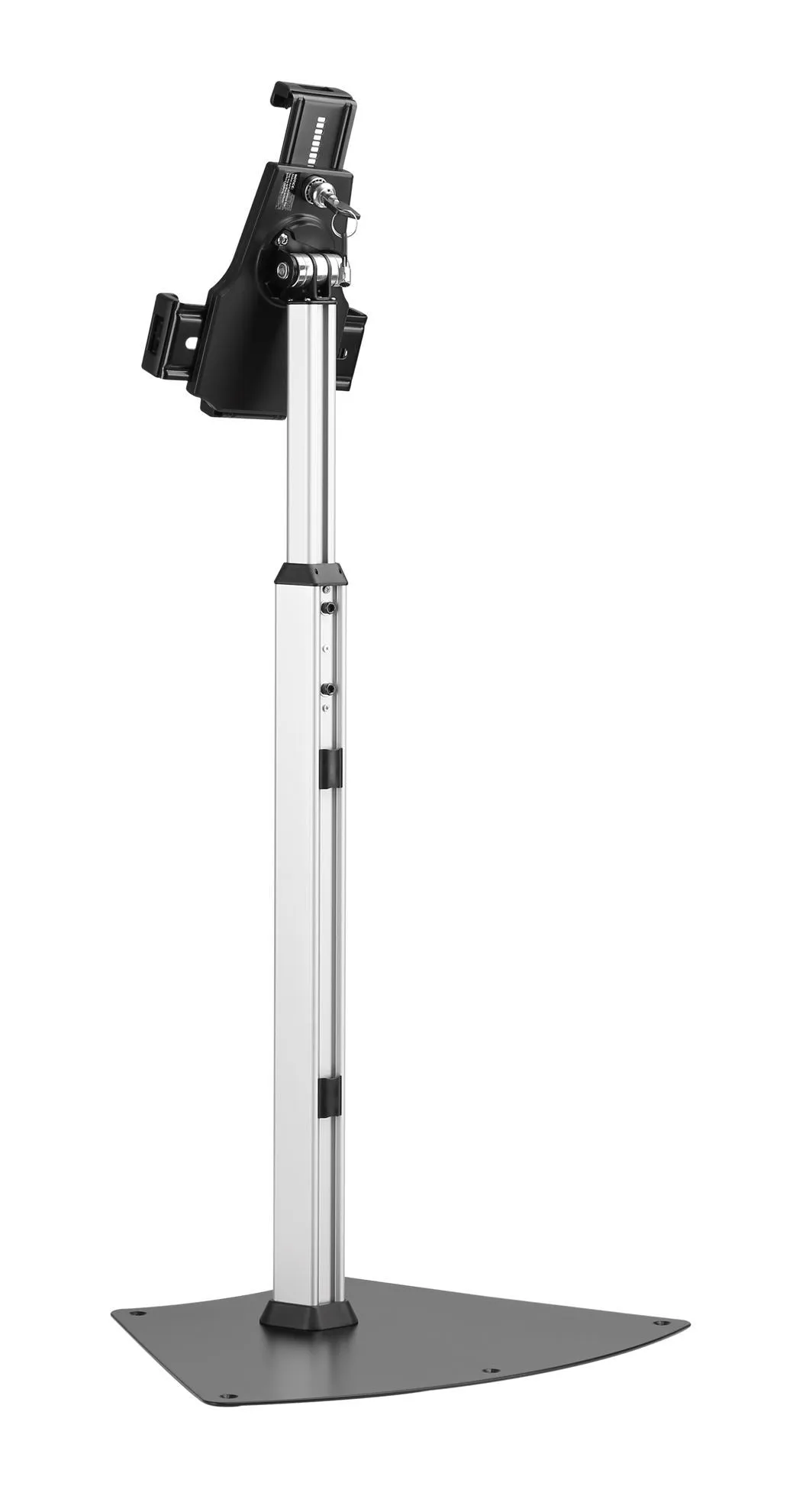 Brateck Anti-Theft Tablet Floor Stand with Built-in Height Adjust, Cable Management, Anti-skid Pads