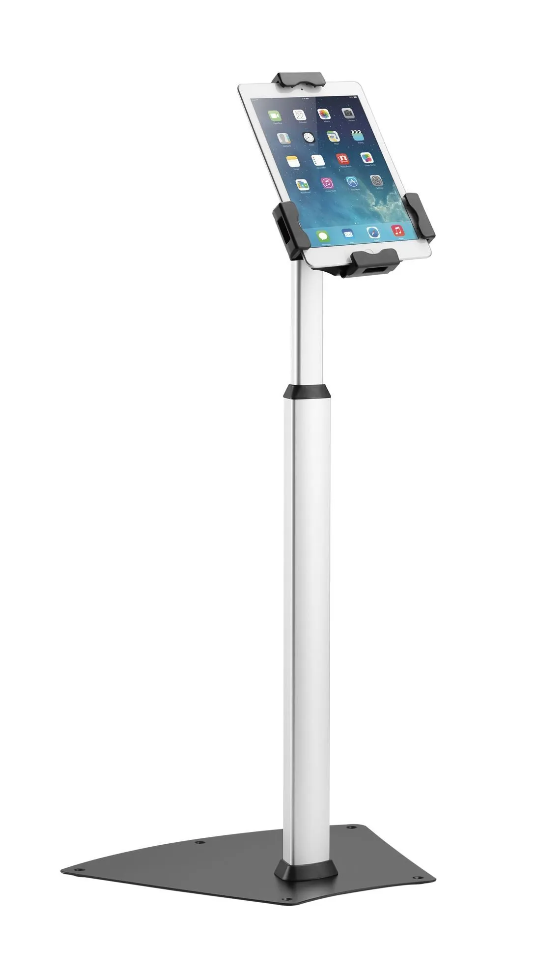 Brateck Anti-Theft Tablet Floor Stand with Built-in Height Adjust, Cable Management, Anti-skid Pads