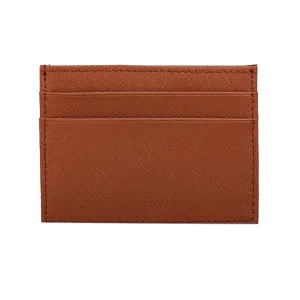 Brown Grained Leather Card Holder 棕色真牛皮信用卡套 (CH19006a)