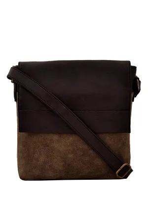 Brown Trendy Messenger Bag Men