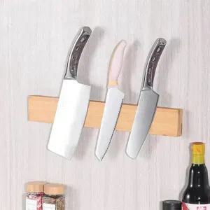 Buy Wall Mounted Wooden Block Magnetic Knife Holder Rack