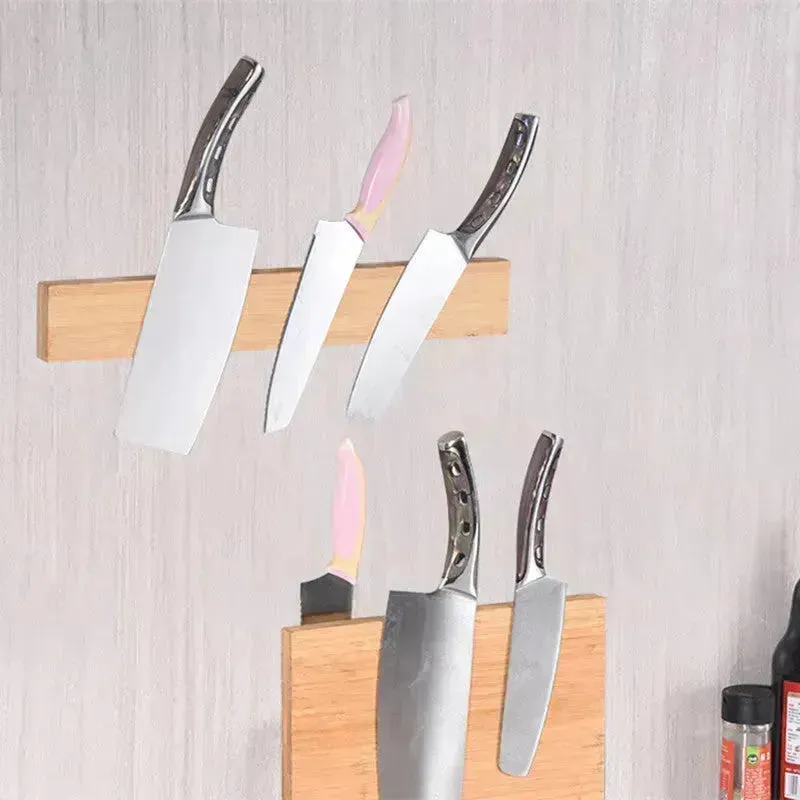 Buy Wall Mounted Wooden Block Magnetic Knife Holder Rack