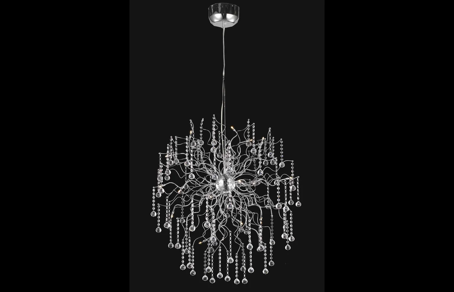 C121-2075D33C/RC - Regency Lighting: Astro 18 light Chrome Chandelier Clear Royal Cut Crystal