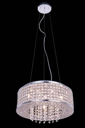 C121-2914D16C/RC - Regency Lighting: Amelie 6 light Chrome Pendant Clear Royal Cut Crystal