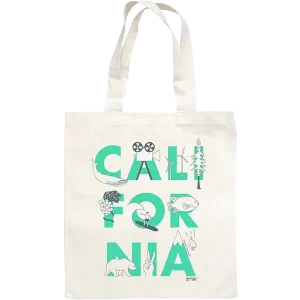 California Font Grocery Tote