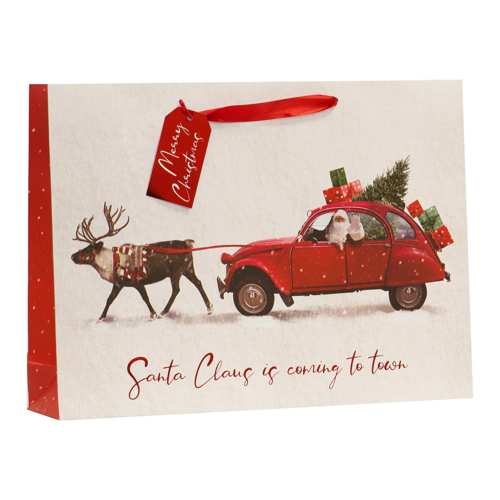 Christmas Santa's Car Extra Large Gift Bag