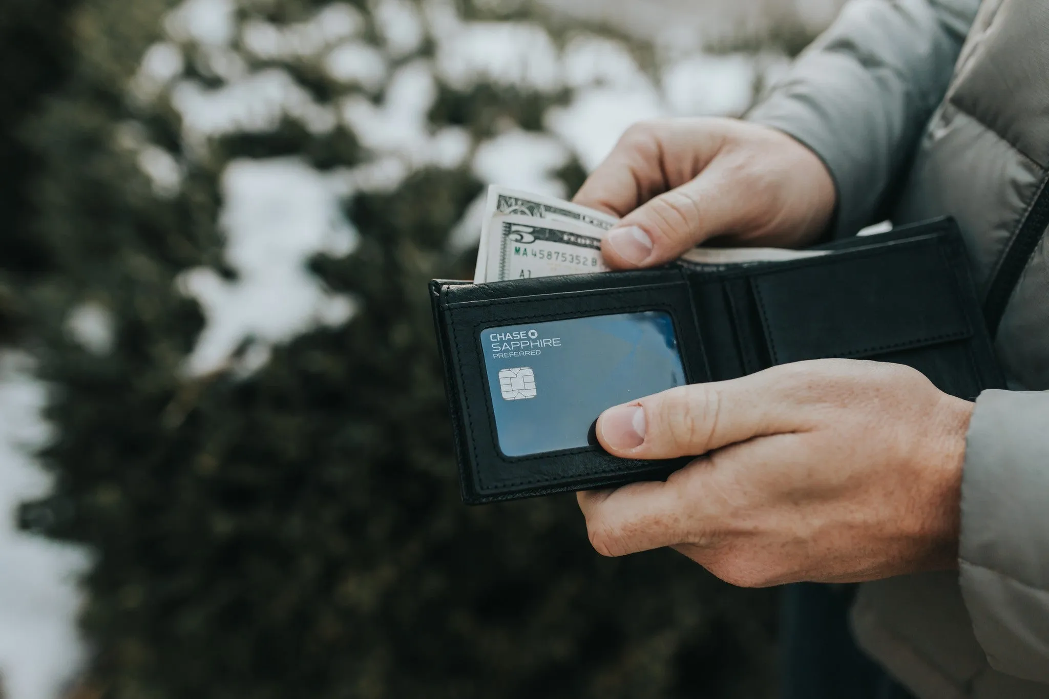 Coin/Card Wallet - Black