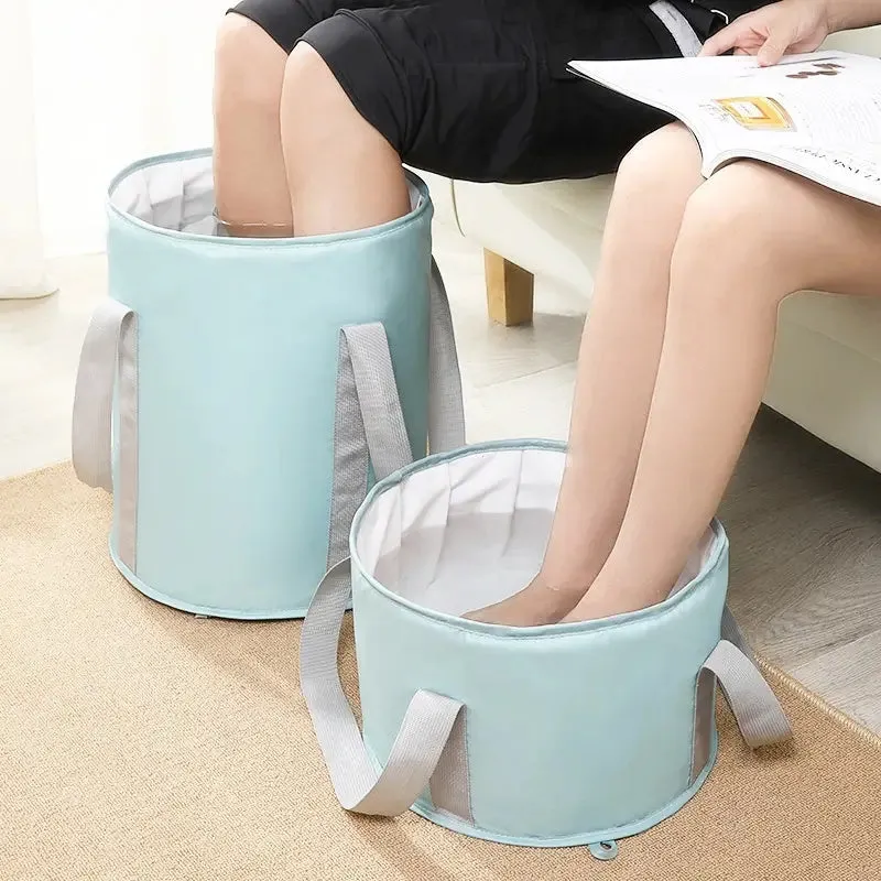 Collapsible Portable Foot Soak Tub Soaking Bath Basin Water Container