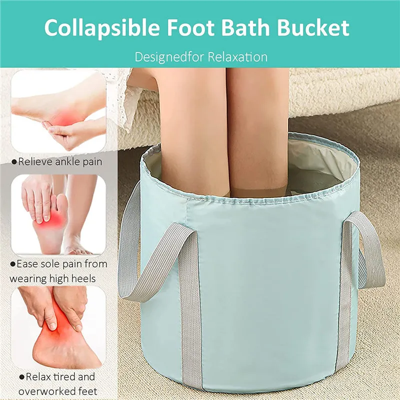 Collapsible Portable Foot Soak Tub Soaking Bath Basin Water Container