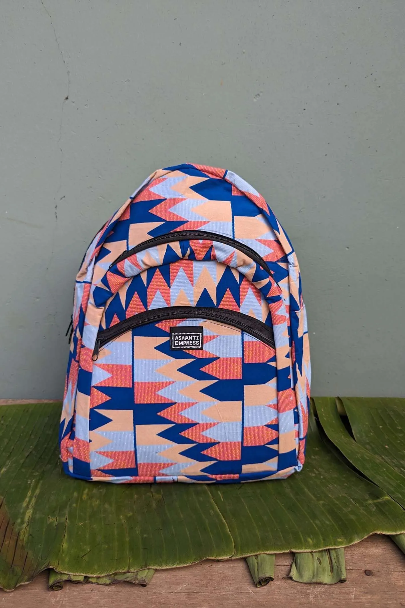 Cream Tea Pink Kente Backpack