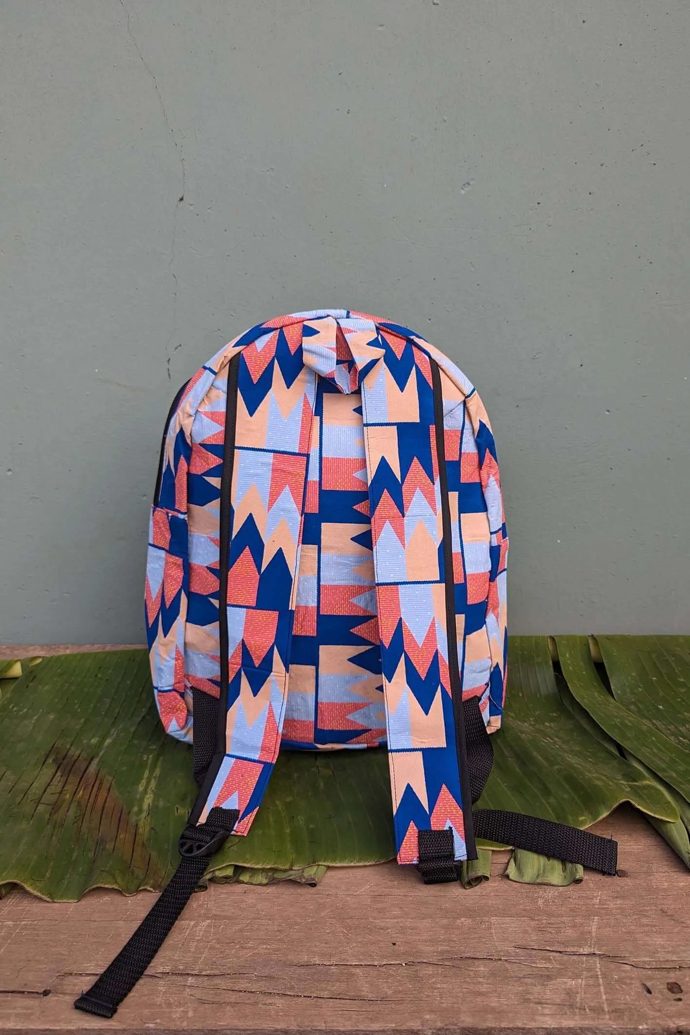 Cream Tea Pink Kente Backpack