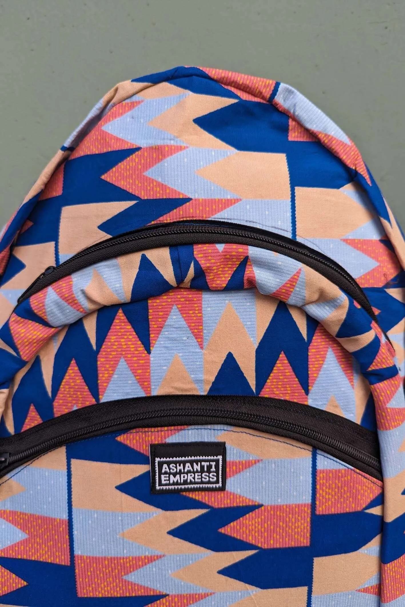 Cream Tea Pink Kente Backpack