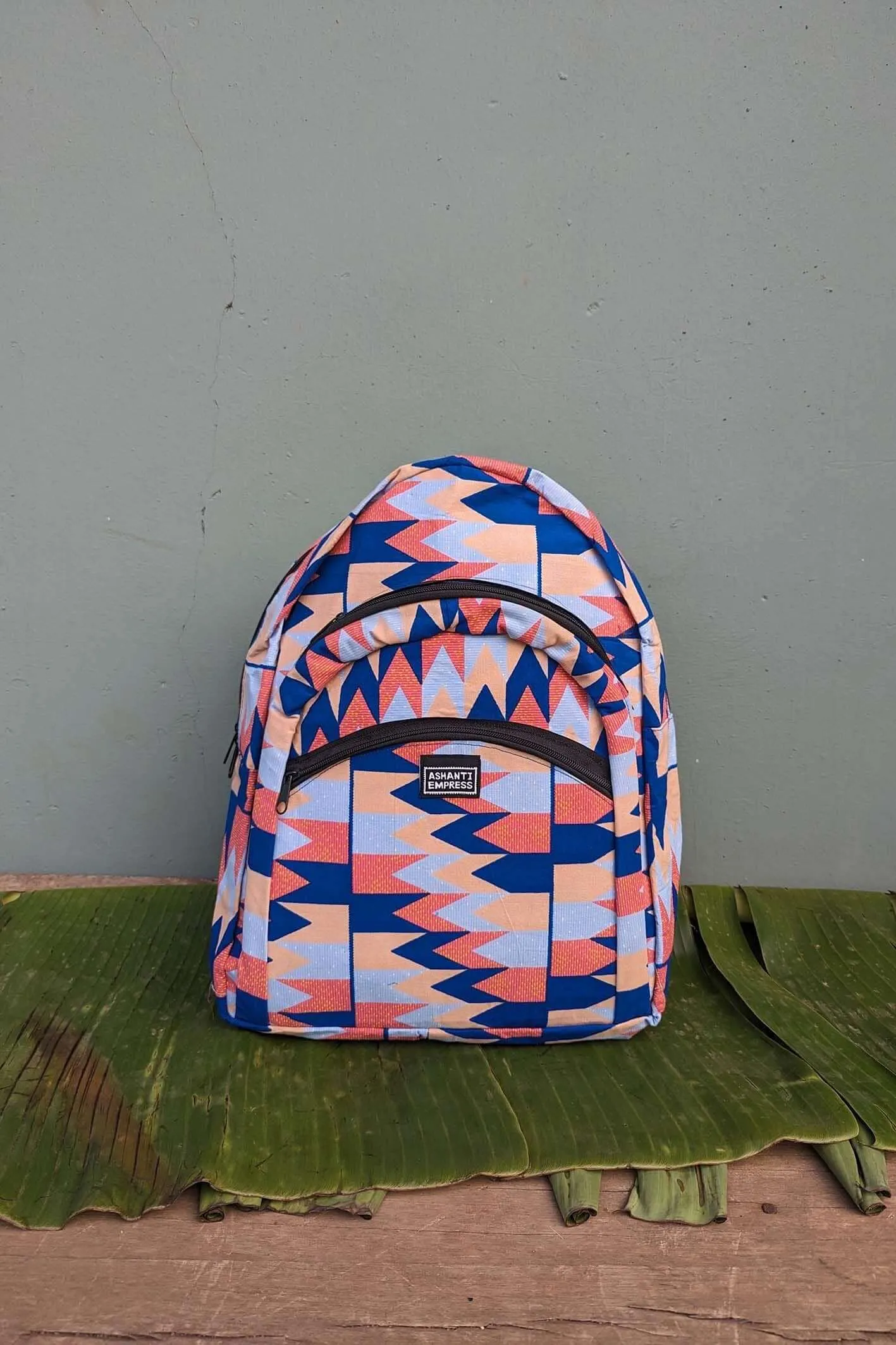 Cream Tea Pink Kente Backpack