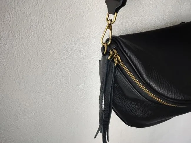 Crossbody Black Leather Bag Womens Black Cross The Body Bag Black Leather Bag Crossbody