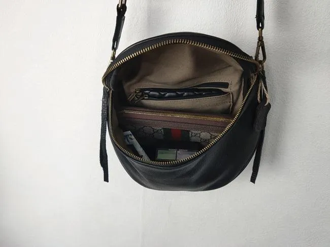 Crossbody Black Leather Bag Womens Black Cross The Body Bag Black Leather Bag Crossbody