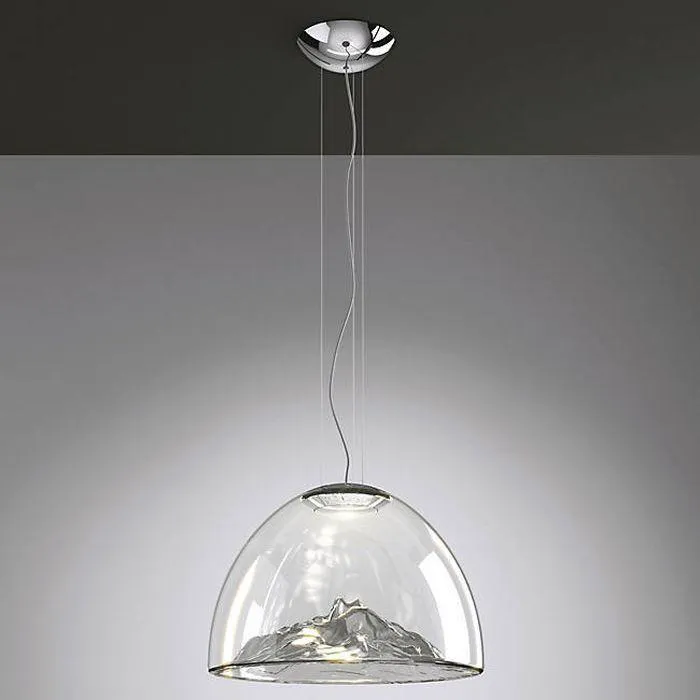 Crystal & chrome Mountain View pendant light from Axo Light