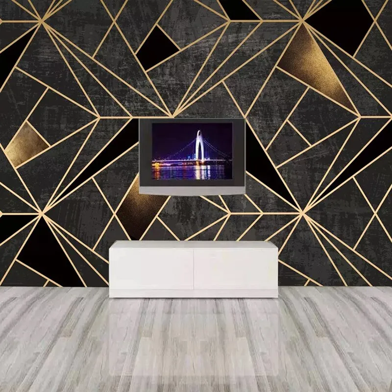 Custom Wallpaper Mural Abstract Art Geometric Pattern (㎡)