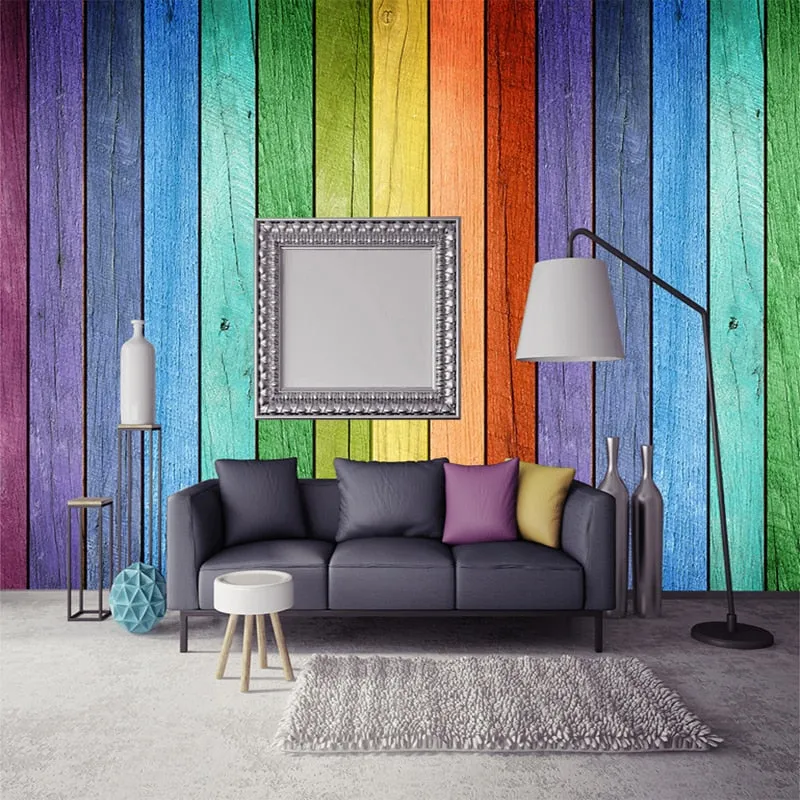 Custom Wallpaper Mural Rainbow Colorful Board (㎡)