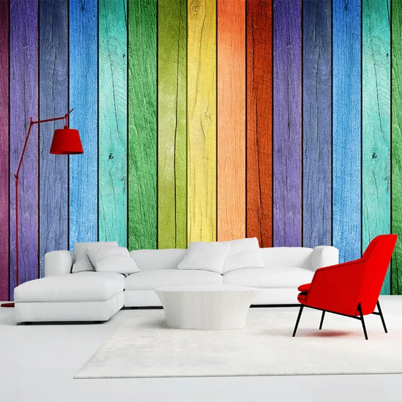 Custom Wallpaper Mural Rainbow Colorful Board (㎡)