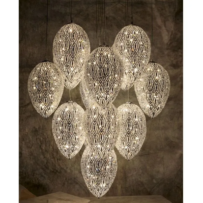 Customizable Modern Cluster Chandelier With Asfour Crystals