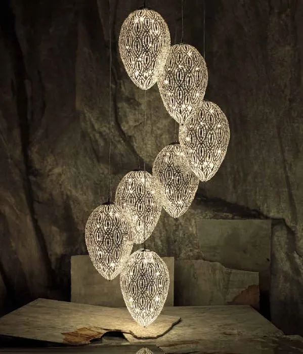 Customizable Modern Cluster Chandelier With Asfour Crystals