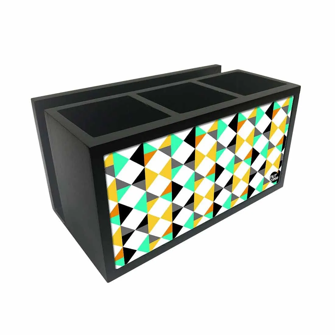 Cutlery Tissue Holder Napkin Stand -  Colorful Diamonds Pattern