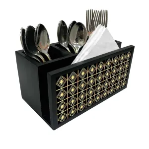 Cutlery Tissue Holder Napkin Stand -  Diamond Pattern